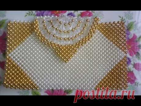 পুতির ব্যাগ/How to make a beaded purse(part-1)/beaded bag