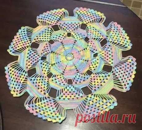 3D салфетка крючком