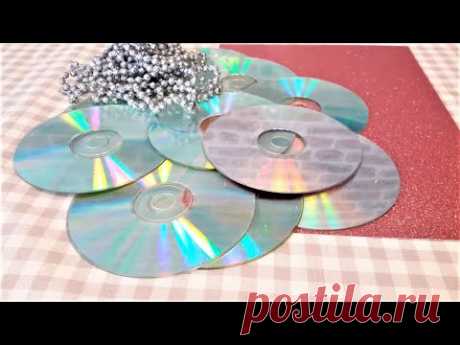 Старые  CD  ДИСКИ - драгоценность ! НИКОГДА НЕ ДОГАДАЕТЕСЬ, ЧТО Я СДЕЛАЛА - зимние украшения...