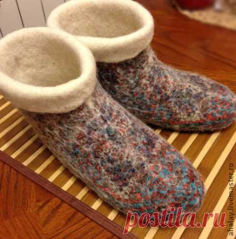 Валяем чуни из сливера - Ярмарка Мастеров - ручная работа, handmade