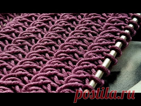 Knitting pattern ❤ Узор спицами 👌 strickmuster  tricot 🍑 how to knit   tricô 🤷  örgü deseni बुनना