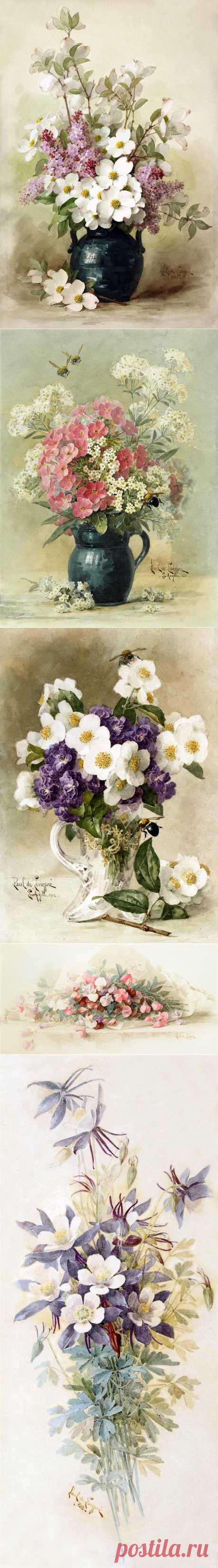 Цветочное...Paul de Longpre (1855-1911).