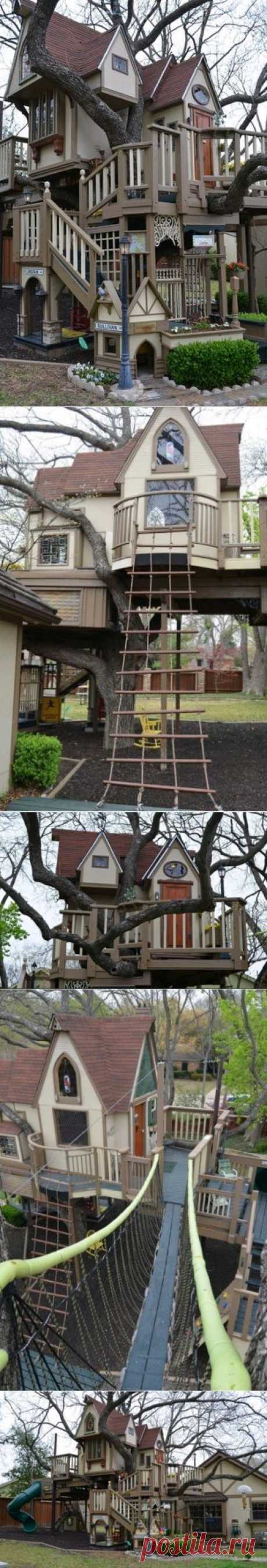 Как сделать домик на дереве для детских игр