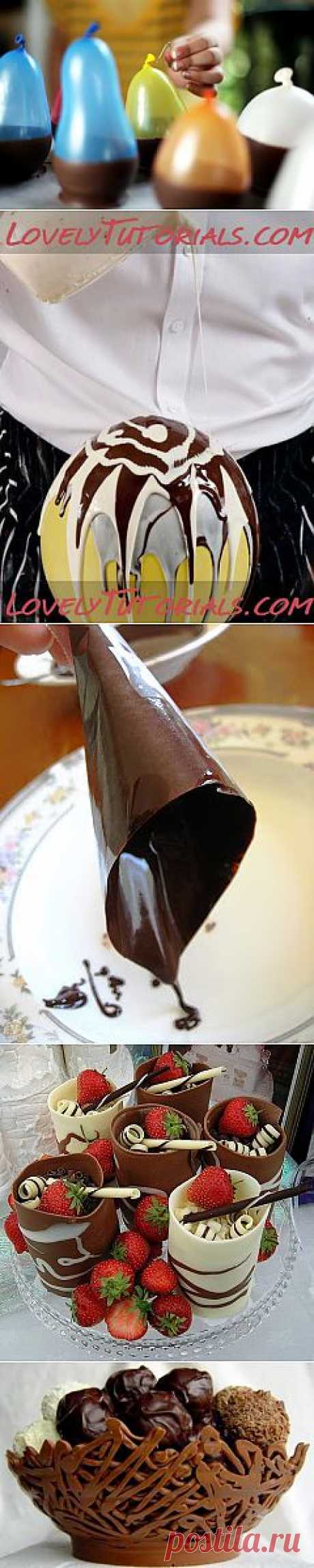 мои находки: как изготовить шоколадные чашечки для десерта