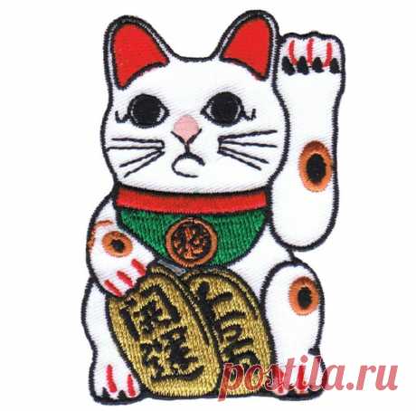 Lucky Kitty Cat Applique Patch Asia Good Luck Iron on | Etsy