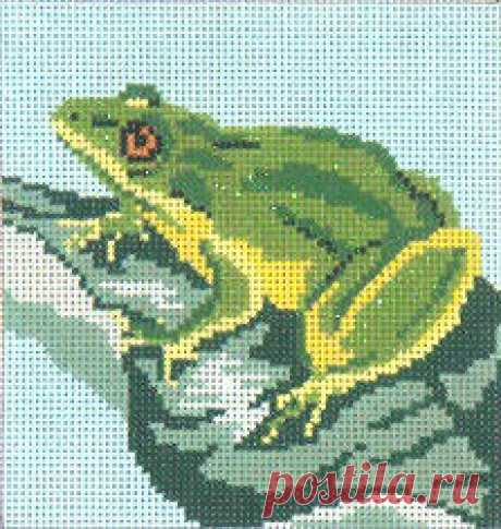 Frog on Leaf – 18 count Adorable high-quality Frog on Leaf - 18 count. The Needlepointer is a full-service shop specializing in hand-painted canvases, thread fibers, needlepoint books, accessories, needlepoint classes and much more.