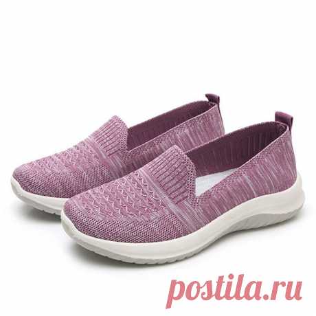 Women Mesh Slip On Sport Soft Sole Casual Flat Shoes - US$24.99
