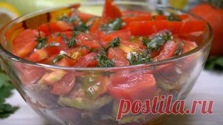 Салат с кабачком и помидором | Пикабу