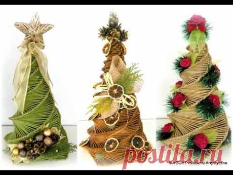 Papierowa Wiklina - Splot Spiralny cz. I - choinki (Newspaper weaving - Christmas tree)
