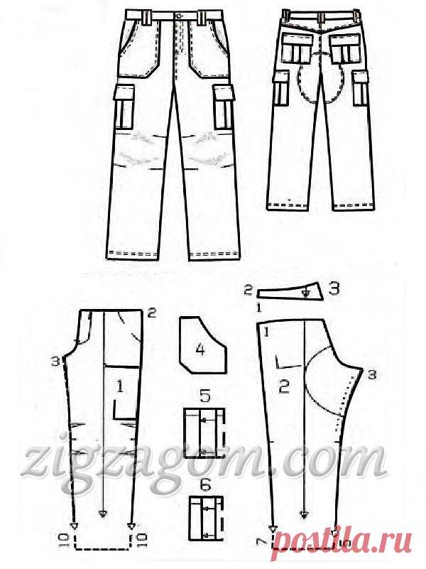 Брюки с косыми карманами как сшить