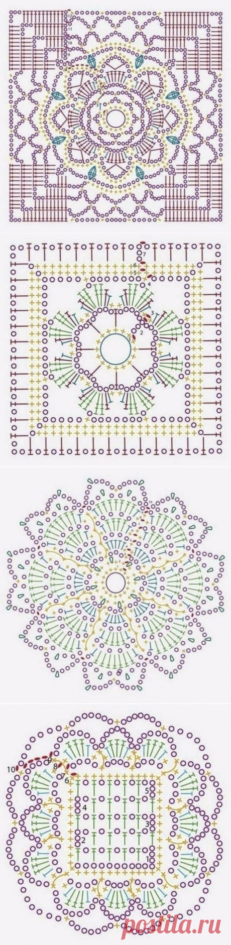 Схемы мотивов, для тех, кто вяжет крючком