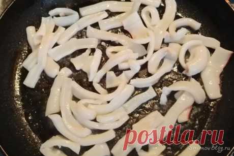 Макароны с кальмарами и креветками в сливочном соусе - Блог Смирновых