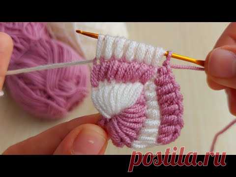 Super Easy Tunisian Knitting - Tunus işi örgü modeline bayılacaksınız - YouTube