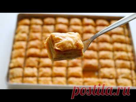 📣SADECE 4 BEZE İLE 1 TEPSİ DOLUSU OKLAVA KULLANMADAN❌ÇOK KOLAYKAT KAT ÇITIR BAKLAVA✅