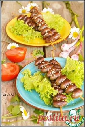 Куриные сердечки на шпажках - кулинарный рецепт