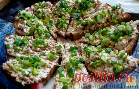 Рецепт: Бутерброды с печенью трески на RussianFood.com