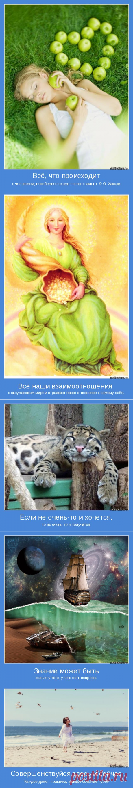 Суди о прожитом дне не по урожаю, который собрал, а по семенам, что посеял... Мотиваторы!