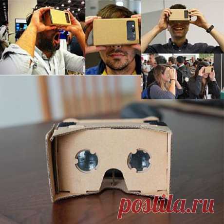 Очки виртуальной реальности Google из картона для iPhone, Google Nexus 6 и Samsung по низкой цене. Купить в интернет-магазине Meleon.ru