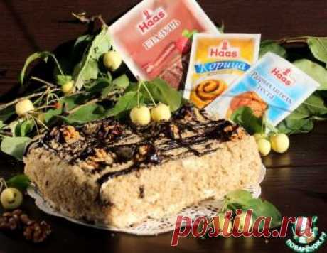Яблочный торт с коричным кремом – кулинарный рецепт