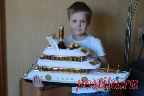 Яхта из конфет мастер класс: 11 тыс изображений найдено в Яндекс.Картинках