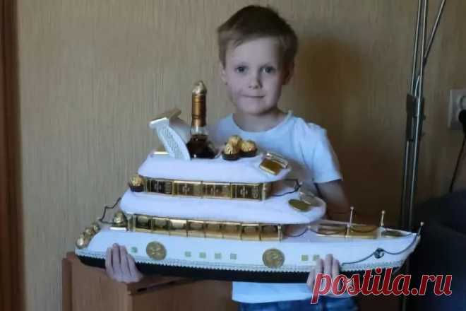 Яхта из конфет мастер класс: 11 тыс изображений найдено в Яндекс.Картинках