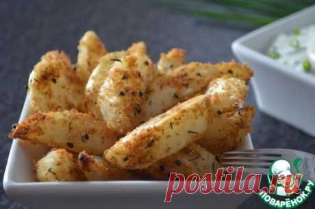Картошка в шубке с творожным соусом.