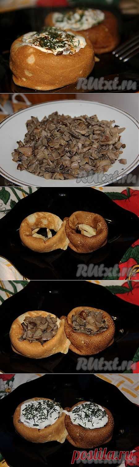 Рецепт блинчиков с грибами (рецепт с фото) | RUtxt.ru