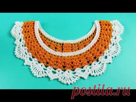 Very easy crochet collar | New Crochet yoke design 2020 | কুশিকাটার গলার ডিজাইন