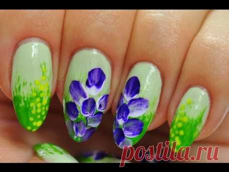 Nail Art. Spring Flowers.