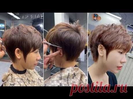 Short Pixie Cuts & Creative Textured Short Layered Women's Haircut Full Tutorial