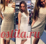 Вязание для женщин. Нежное платье спицами