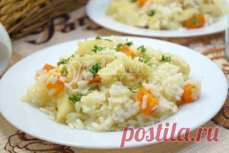 Филе трески с рисом Филе трески с рисом на сковороде, вкусный рыбный плов в Пост.