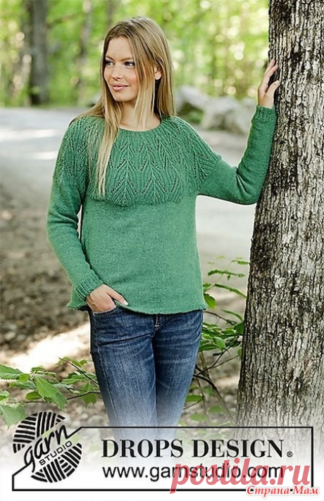 Джемпер "Green Echo". Спицы. Размеры S - M - L - XL - XXL - XXXL  Материалы: пряжа DROPS NORD от Garnstudio 350-350-400-450-500-550 г.