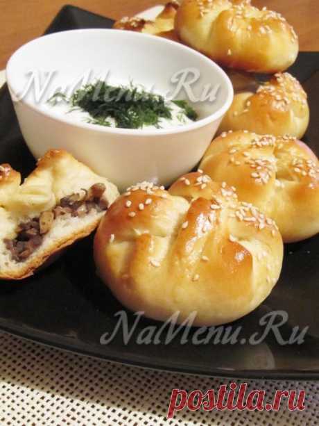 Пирожки с грибами в духовке, пошаговый рецепт с фото