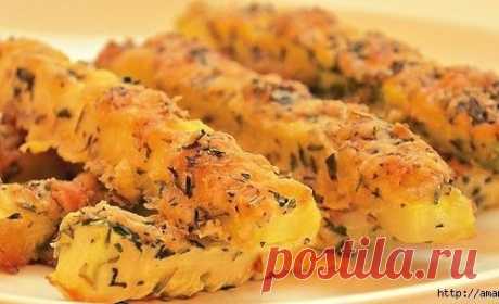 КАБАЧКОВЫЕ ПАЛОЧКИ В СЫРНОЙ ПАНИРОВКЕ ИЗ ДУХОВКИ