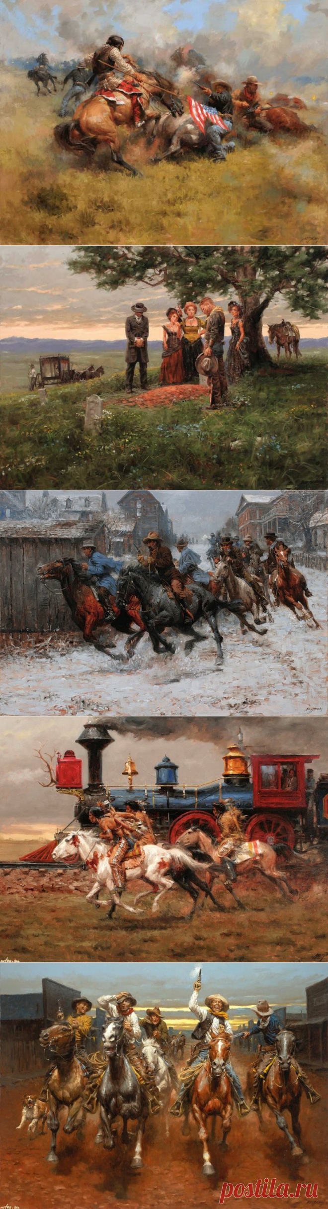 Дикий Запад и война Севера и Юга в живописных полотнах Энди ТОМАСА