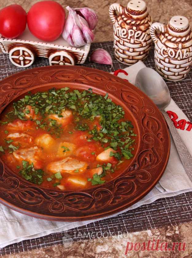 Суп чахохбили из курицы — рецепт с фото пошагово