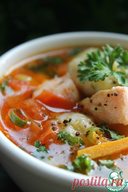 Рыбный суп с сырными шариками – кулинарный рецепт