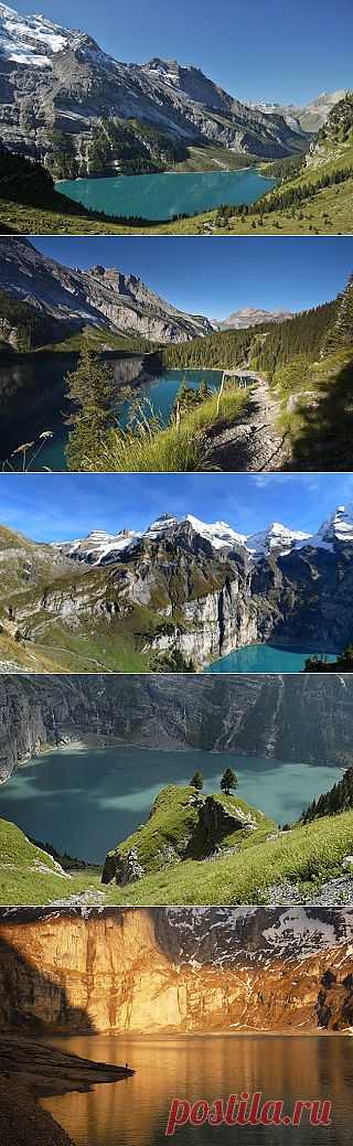 Чудеса света: Чудеса света - Швейцария, озеро Ошинензее , Семь чудес света, Всемирное наследие ЮНЕСКО
Высокогорное озеро Швейцарии, лежащее у подножья Кандерштега, на высоте около 1600 метров, бирюзовые воды которого, как идеальное зеркало, не подверженное старению, отражают в своих водах великолепную панораму амфитеатра отвесных скал и пиков горных вершин, окружающих его.