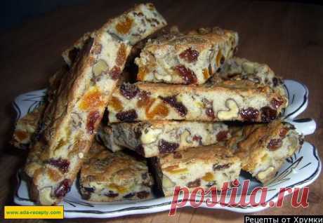 👌 ПЕЧЕНЬЕ МАЗУРКА С ОРЕХАМИ И ИЗЮМОМ, ссылки Печенье Мазурка с орехами и изюмом   
Грецкий орех 1 ст.
Сахар 0,5 ст.
Изюм 1 ст.
Курага 1 ст.
Яйцо 2 шт.
Мука 0,6 ст.