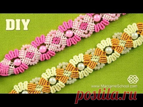 Blooming Macramé Bracelet with Beads