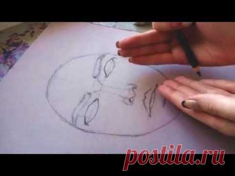 Туториал по рисунку/ скетч/ как нарисовать портрет карандашом| how to draw a portrait