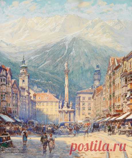 КоллекционноАкварельное... Австрия. Friedrich Frank