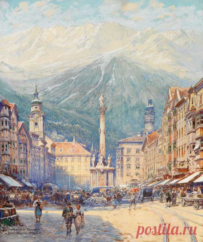 КоллекционноАкварельное... Австрия. Friedrich Frank