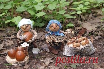 Просто класс! Поделки из шишек. Вот фантазия!