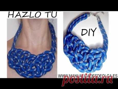 COMO HACER UN COLLAR DE NUDOS A LA MODA PASO A PASO. TUTORIAL DIY..