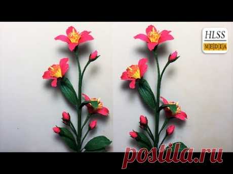 How to make hypercium paper flower| diy hypercium crepe paper flower making tutorials