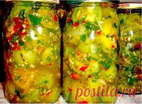 Маринованные зеленые помидоры. Это такая вкуснятина! Ну вкуснейшая овощная закуска! 

Как замариновать зеленые помидоры.. 

Осенью на рынке можно увидеть в продаже зеленые помидоры. Никогда их раньше не покупала, думала: ну что может быть вкусного в зеленых помидорах. Но однажды решилась… А когда приготовила – моему изумлению не было предела. Это такая вкуснятина! Ну вкуснейшая овощная закуска! Не оторваться просто. Очень рекомендую этот потрясающий и простой рецепт. Также...
