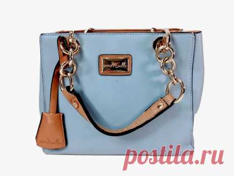 Simply Noelle Light Blue Imitation Leather Purse with Handles | eBay