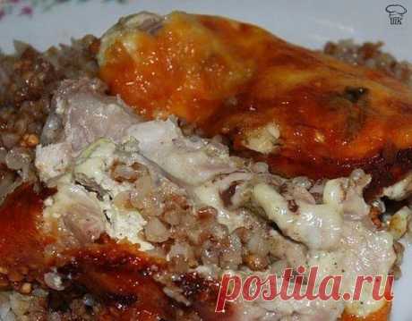 КУРИЦА, ЗАПЕЧЁННАЯ С ГРЕЧКОЙ 🍖